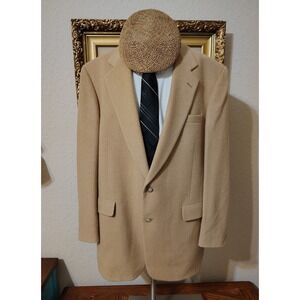 Palm Beach Repp Big & Tall Camel Tan Blazer Sport Coat Mens USA Made Vintage